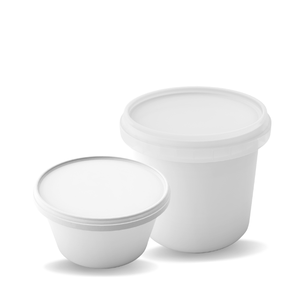 Tasses à sauce en plastique polyvalentes avec trois types de couvercles. Durable, étanche et idéal pour emporter ou stocker des aliments. - Product Image 1