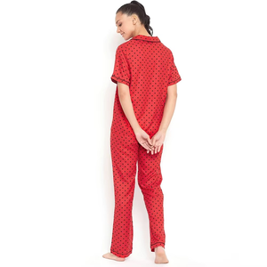 Venta al por mayor invierno señoras vestido de noche desgaste trajes dormir mujeres pijamas conjunto de talla grande pijama ropa de dormir Turn Down Collar manga corta - Product Image 4