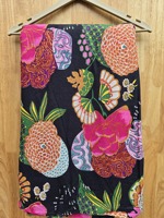 Sac chemise en tissu de coton écologique à séchage rapide, imprimé floral abstrait multicolore noir vibrant, motif botanique tropical original