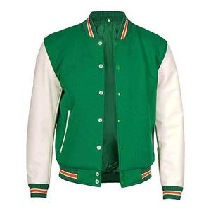 Chaqueta Varsity de Béisbol para Hombre, de Lona con Revestimiento de Alta Calidad, con Mangas de Cuero y Logotipo Personalizado - Product Image 2