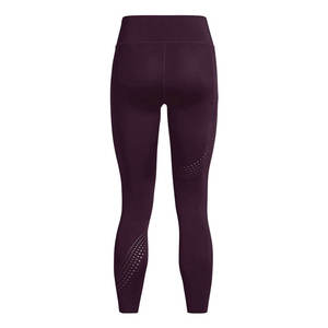Leggings de yoga taille haute pleine longueur, violets, sans couture, en Spandex et Nylon, couleur unie, avec taille élastique - Product Image 2