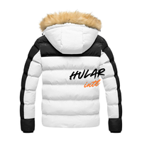 HULAR INTL Blouson d'hiver personnalisé style Hip Hop Streetwear Vintage à capuche imperméable avec revêtement lettré grande taille pour homme