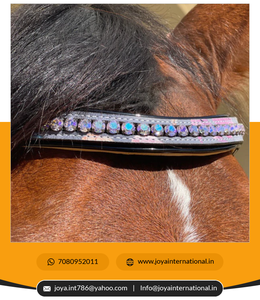 Primera edición Fleur Snaffle Bridle Brida de cuero con estampado floral Precio de fábrica limitado Producto de caballo efímero - Product Image 6