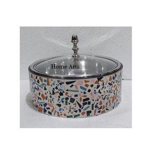 Plat de service de forme ronde de conception tendance avec marmite à couvercle en verre pour la maison de mariage, l'hôtel et le restaurant - Product Image 6