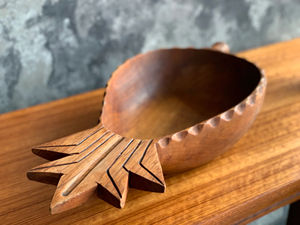 Handcarved Pineapple Wood Serving <b>Bowl</b> Tray Polished and Handmade for Snacks and Fruits for <b>Parties</b> - Product Image 4