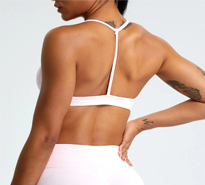 2025 personnalisé Nylon femmes été débardeur belle sans couture licou haut Impact sport soutien-gorge dentelle dos nu Yoga Gym Fitness soutien-gorge - Product Image 2