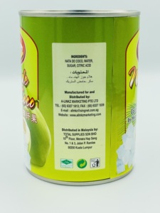 Prix de gros, prêt à consommer, halal, 565g, Linkz, nata de coco à la noix de coco dans un sirop épais, cubes translucides en conserve, Thaïlande - Product Image 3