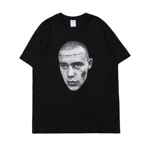 Camisetas de <span class=keywords><strong>Hombre</strong></span> con Estampado Personalizado, Cuello Redondo, <span class=keywords><strong>Manga</strong></span> Corta, Ajuste Ceñido, Dobladillo Curvo, Estilo Mafia - Product Image 1
