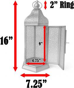 Farol Decorativo de Ramadán, Estilo Interior para Eid, Iluminación Cálida para el Hogar, Iluminación Festiva Tradicional, Áreas de Comedor, Metal Marroquí - Product Image 3