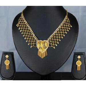 Collar con pendientes conjunto de joyas chapado en oro de latón puro de alta calidad UAE Dubai collar diseño collar conjunto de joyas - Product Image 2