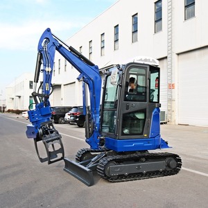 CE/Euro 5/ISO penggali mini 2.5 ton baterai lithium penggali kayu dan gergaji kayu penggali hidrolik dengan gergaji penjepit - Product Image 4