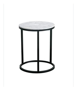 โต๊ะข้างโลหะทำจากหินอ่อนด้านบนตั้งโต๊ะทำจากโลหะรูปทรงกลมเฟอร์นิเจอร์ในบ้านสวนดีไซน์ใหม่มีเอกลักษณ์ - Product Image 2