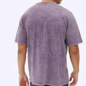 T-shirts légers grande taille délavés à l'acide Vente en gros Meilleur prix T-shirts délavés à l'acide confortables pour hommes - Product Image 2