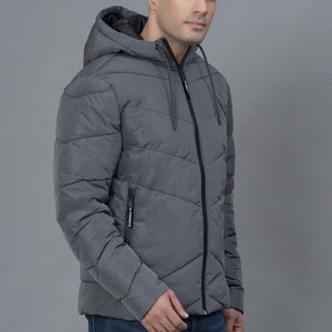 Chaqueta Acolchada de Lona Resistente para Hombre, Cuello Alto, Impermeable, Ecológica, Lista para el Invierno, Diseño con Cremallera Completa en las Mangas, Capucha Frontal - Product Image 3