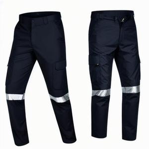 Men's Reflective <b>Work</b> <b>Pants</b> Polyester High Visibility Safety Trousers with Cargo Pockets and Reinforced Knees OEM Service - Product Image 3