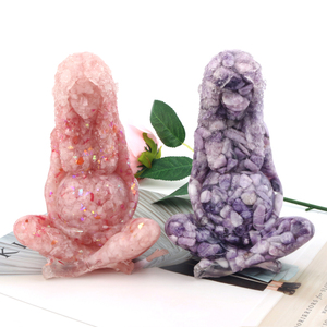 Artisanat populaire de guérison, vente en gros de gravier de cristal naturel poli, sculptures en cristal de résine pour la décoration - Product Image 1