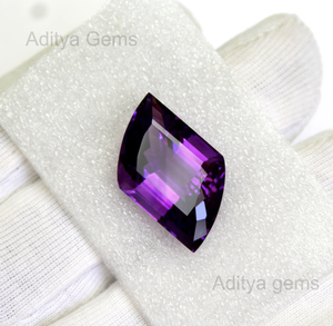 Piedra de corte de forma elegante de amatista Africana natural Piedras preciosas sueltas Fabricante de Jaipur Precio al por mayor 1mm a 50mm Púrpura - Product Image 3