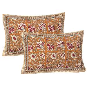 100% Cotton Super <b>King</b> <b>Size</b> Bed <b>Sheets</b> & Pillow Covers (3 Pieces)-Brown Floral (SHKV1106) - Product Image 3