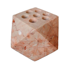 ที่ใส่ดินสอหินอ่อนสีชมพูที่เก็บปากกาหินอ่อนหินธรรมชาติสไตล์วินเทจอุปกรณ์เสริมสำหรับโต๊ะหินอ่อนรูปทรงหลายเหลี่ยม - Product Image 1