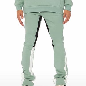 Combinaison de sport grande taille Survêtement de sport vierge en polyester pour hommes Ensemble de survêtements évasés personnalisés en gros pour hommes - Product Image 6