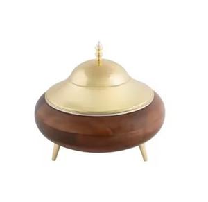 Hot Pots en métal de conception impressionnante accrocheur avec pieds en bois support Casserole luxueuse Hot Pots en acier inoxydable Hot Arrival - Product Image 1