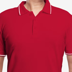 Piqué confortable 100% coton ODM pour hommes avec motif à pointe Tissu tricoté teint uni pour polos - Product Image 3