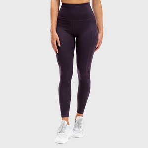 2025 haut tendance solide noir taille haute jambières d'entraînement pour les femmes XL taille Spandex Fitness Yoga pantalon avec fermeture à cordon - Product Image 1