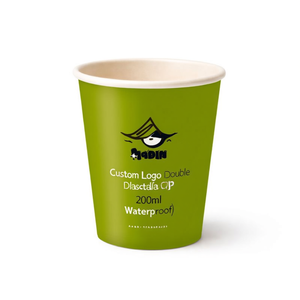 Gobelet en papier jetable à double paroi avec logo personnalisé 200 ml, imperméable - Product Image 3