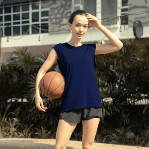 เสื้อกีฬา unisex สำหรับ100% ผ้าโพลีเอสเตอร์ผ้าถักระบายอากาศได้ดีดูดซับเหงื่อได้ดี160g ODM - Product Image 5