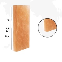 Tuile de sel de l'Himalaya, matériau organique, 2,5x10x5cm, sculptée rose, blanche, rouge, toucher naturel, décoration intérieure, bain, spa, artisanat naturel