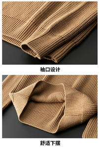 Pull à col roulé uni pour homme, minimaliste, tricot d'hiver, vente en gros - Product Image 6