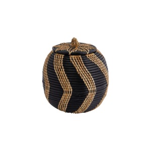 Cesta de Almacenamiento Decorativa de Ratán Tejida a Mano con Tapa, Cesta de Almacenamiento Hecha a Mano, Venta al por Mayor, Ecológica, Hecha en Vietnam - Product Image 2