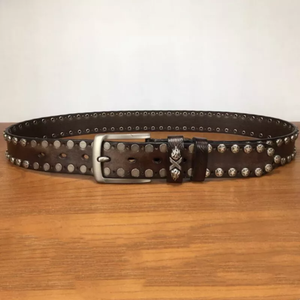 Cinturón de Cuero Vacuno Genuino Personalizado de Alta Calidad al por Mayor, Cinturón Casual Ecológico para Mujer con Hebilla de Acero Duradera - Product Image 5