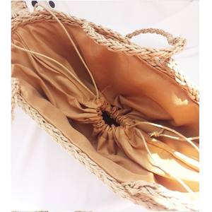 กระเป๋าถือชายหาดสำหรับผู้หญิง, กระเป๋าถักลายและประดับด้วยลูกปัดกระเป๋าสานมีซิปสำหรับฤดูร้อน - Product Image 6