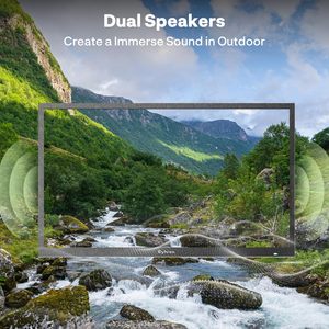 32-Inch Smart Outdoor TV 1080P Full Sun Brightness Weatherproof for Outside <b>Wireless</b> Connectivity for Kitchen Use - Product Image 3