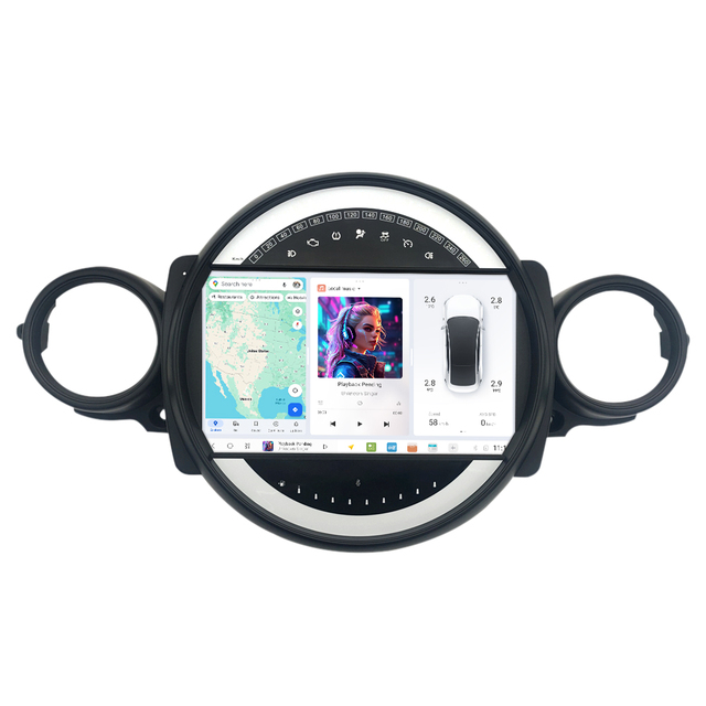 DUDUAUTO Wireless Carplay Android Smart Systems Car Radio For BMW Mini Cooper R56 R60 R51 2007-2015
