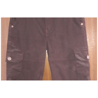 Shorts cargo pour enfants - Spandex/Coton, teint uni, imprimé, avec ceinture à anneau en D et poche à rabat boutonnée, fabriqué au Bangladesh, en stock