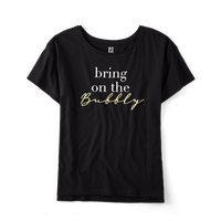 Camiseta de dormir de cuello redondo con estampado gráfico 3D de animales en negro para mujer de Children's Place, 60% algodón, 40% poliéster, importada, sin etiqueta.
