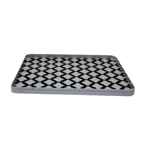 Plateau rectangle moderne en fer avec placage en laiton Meena plateau de service pour la maison Ramadan et décoration de table - Product Image 1