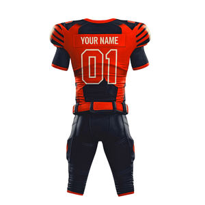 Uniforme de Fútbol Americano de Último Diseño para Adultos, Transpirable, de Manga Corta, 100% Poliéster, Conjunto de Uniformes de Fútbol Americano - Product Image 5