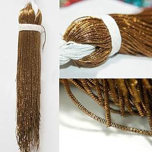 Embroidery material Zardozi Spring Material,Bullion Wire Nakshi For Jewellery and Embroidery Purpose,1MM, BLACK Color(100 Gram) - Product Image 2