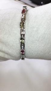 Pulsera de Plata de Ley 925 con Turmalina Natural de Calidad AAA con Certificado IGI, Hermoso Diseño Único, Regalo para Mujer - Product Image 6