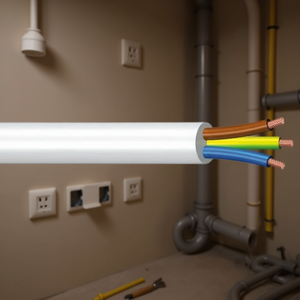 Three-Core H05VV-F <b>Power</b> <b>Cable</b> 3x1 Mmq White PP0366 10m - Product Image 3