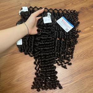 GRANDE VENTE!!!! Extension de cheveux humains bouclés à la vapeur couleur noire naturelle machine trame cheveux de haute qualité prêt à expédier - Product Image 3