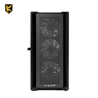 KINGSMAN MicroATX Mid Tower Gaming PC Case 4 ARGB Fans Tempered Glass Side Panel 300mm GPU Support Black