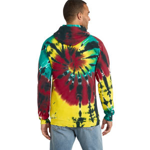 Sudadera con capucha teñida de corbata colorida para hombre personalizada 100% algodón suave pulóver sudadera para Otoño Invierno Casual Street Style Sudadera con capucha para hombre - Product Image 5