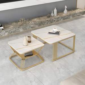 Table basse en métal adaptée à l'intérieur de la maison ou du bureau du hall de l'hôtel avec un style classique moderne - Product Image 3
