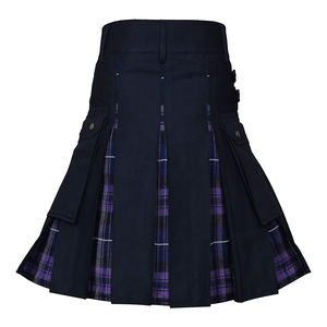Dernier kilt à tartan personnalisé Kilt à tartan pour hommes Kilt à lanières en cuir hybride personnalisé au prix d'usine - Product Image 2
