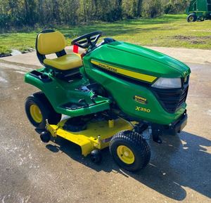 Compre la segadora John Deere X350 en venta, motor de 18.5 HP, plataforma de corte de 42 pulgadas, tractor cortacésped hidrostático, uso residencial premium, ¡ahora! - Product Image 4