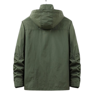 Veste à manches détachables personnalisée coupe-vent à capuche imperméable pour homme automne sport extérieur veste de travail multi-poches pour hommes - Product Image 5